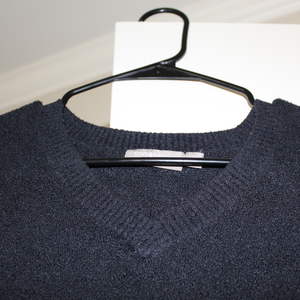 Croft & Barrow Black Fuzzy Sweater